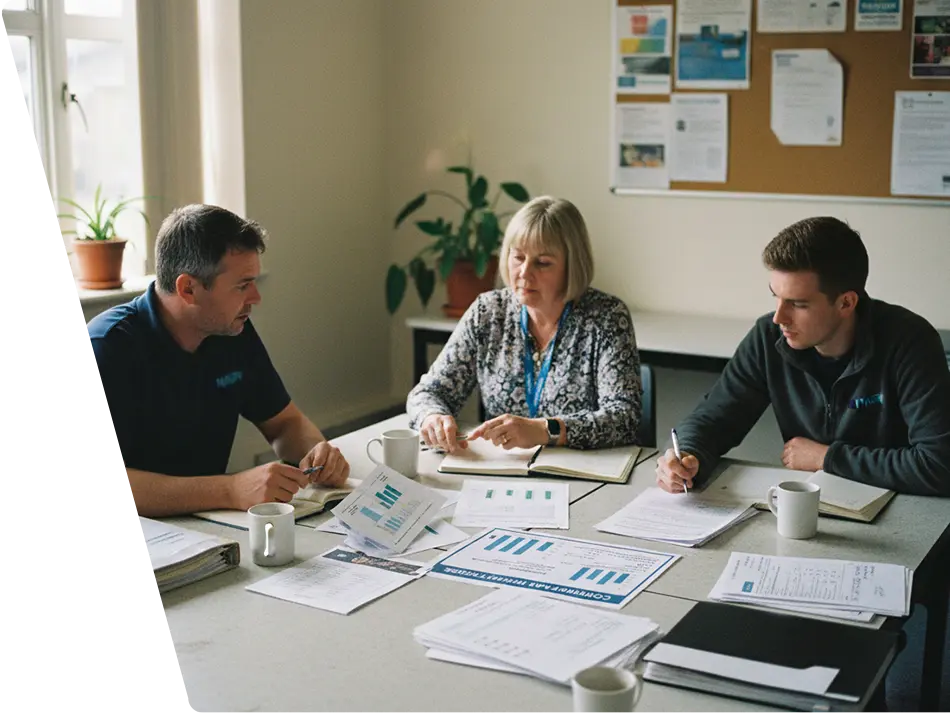 Armour Hart Group team preparing a social value and property services tender