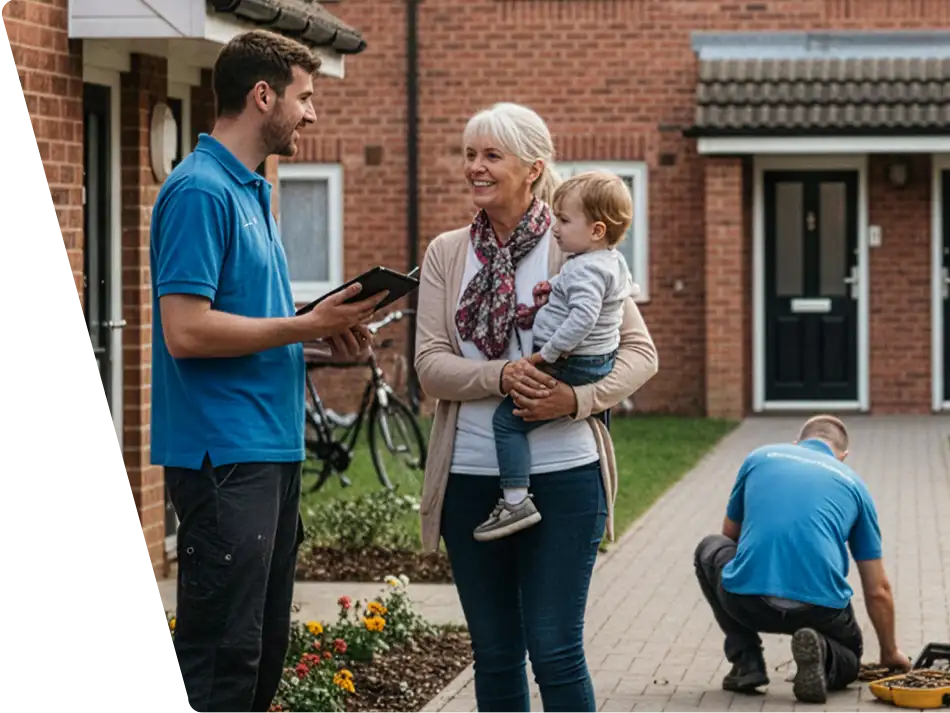 Armour Hart Group team member supporting a local resident