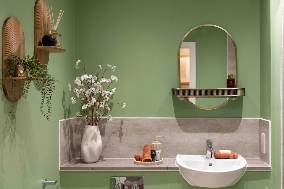 Bathroom from high-quality communal redecoration works for Moat Housing retirement by Armour Hart Group