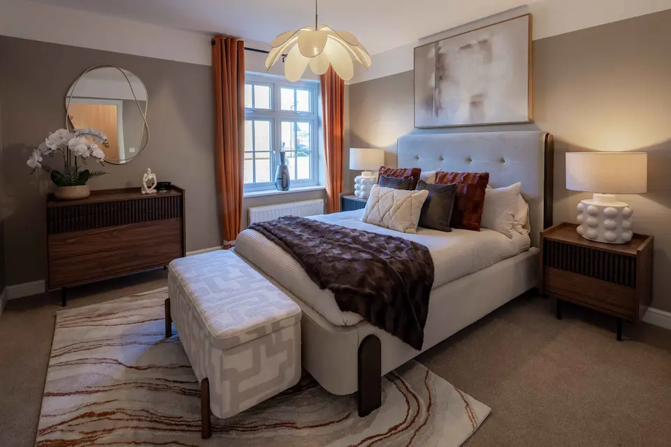 Master bedroom from high-quality communal redecoration works for Moat Housing retirement by Armour Hart Group